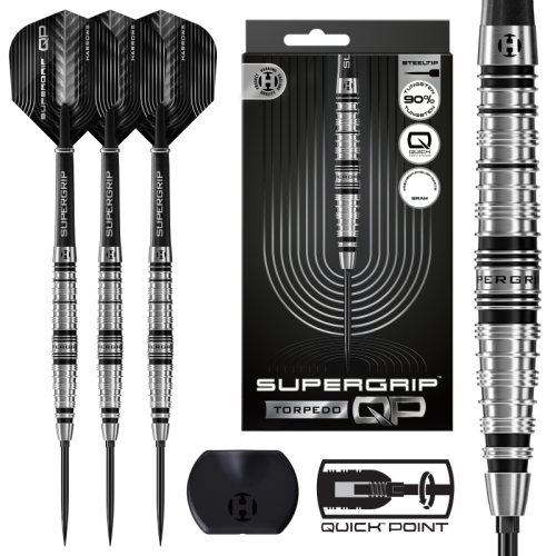 Harrows SUPERGRIP QP Torpedo Steeldart-Set 22, 23 oder 24 Gramm